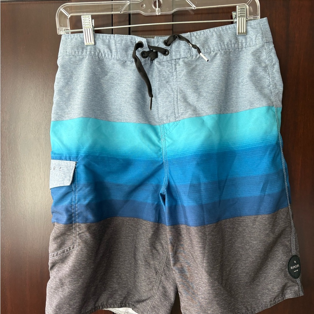 NWOT, Rip Curl Blue and Gray Hybrid Shorts Quick-Drying